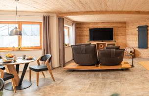 Luxus Chalet im Allgäu - Zirbenholz Schlafzimmer - Terrasse mit Bergblick - Infrarotkabine - Foto 42