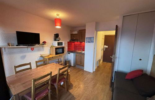 Studio cabine au pied des pistes, 3 couchages, parking - FR-1-297-326 - Foto 9