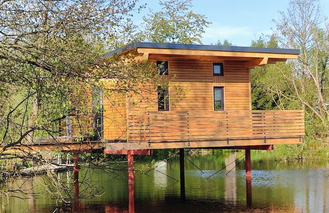 TinyHousebeiDresden spektakuläres winziges Häuschen auf Stelzen im Pferdeteich, Kaminofen, umlaufende Terrasse - Nähe Sächsische Schweiz - Foto 20