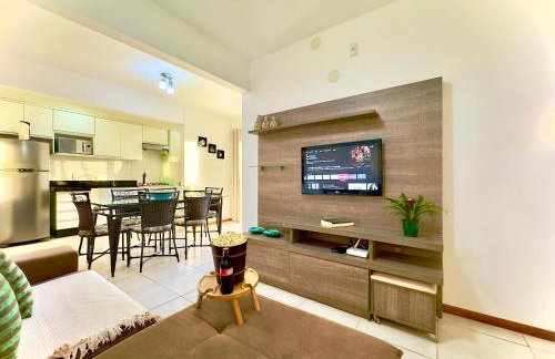 Apto em Barra Velha 340m da PRAIA com SACADA com CHURRASQUEIRA, AR CONDICIONADO WI-FI, PISCINA, PORTARIA 24h, ACADEMIA MINI MERCADO e vaga de GARAGEM - Photo 14