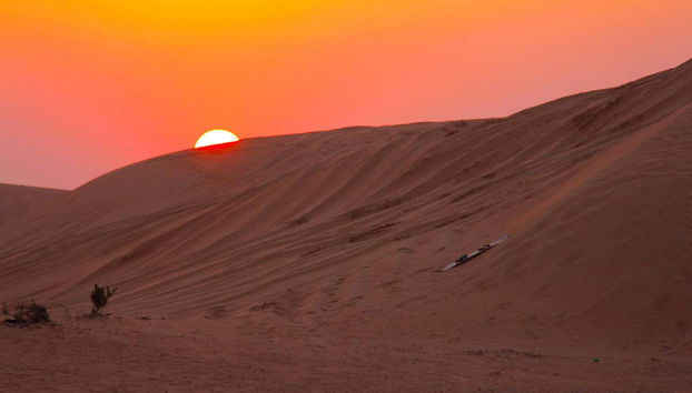 Sunset in the desert