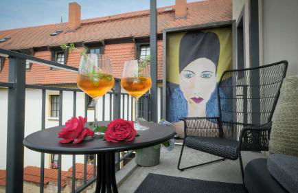 Altstadt Apartment in Torgau mit Balkon und Kunstgarten - Foto 9