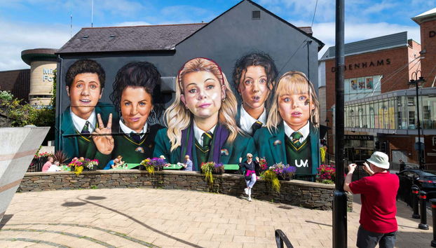 Um mural em Londonderry