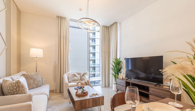 Manzil - 1BR in Sobha Hartland near Burj - Foto 5, Zona de estar