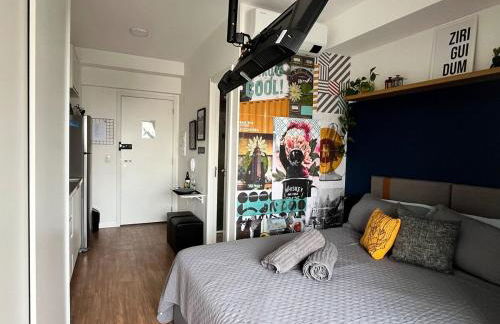 Studio confortável com varanda, próximo ao metro e a Av Paulista - com locker pago para malas - Foto 5