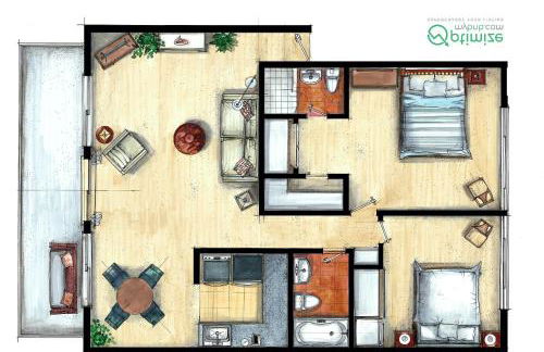 Puget Sound View, Best Area, 2 Baths, 2 Bedrooms, WD, Jacuzzi Bath, New Carpet, Balcony, View, 925sf - Foto 15