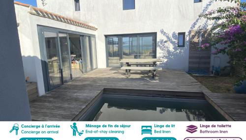 6 adultes et 2 enfants - piscine et accès plage direct - Foto 2