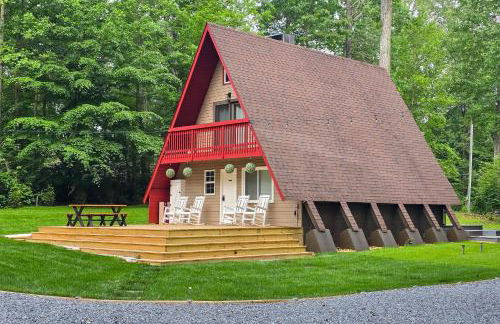Hot Tub, Fire Pit and Patio A-Frame Stafford Cabin - Foto 28
