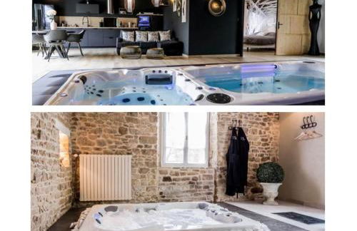 Au domaine des anges, 3 gîtes luxueux avec Jacuzzi privatif, sauna, mini-piscine, piscine extérieure chauffée en saison - Foto 1