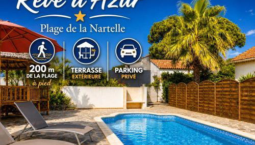 T3 de 35m2 - Plage de la Nartelle à 200m- piscine partagée -Parking - BBQ - 2 Chambres 2 Salle de bains pour un séjour calme & détente à quelques pas de la plage- Check-in 15h à 20h maximum- propriété le Rêve D'Azur Sainte Maxime - Photo 3