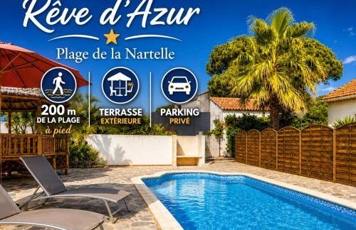 T3 de 35m2 - Plage de la Nartelle à 200m- piscine partagée -Parking - BBQ - 2 Chambres 2 Salle de bains pour un séjour calme & détente à quelques pas de la plage- Check-in 15h à 20h maximum- propriété le Rêve D'Azur Sainte Maxime - Foto 3