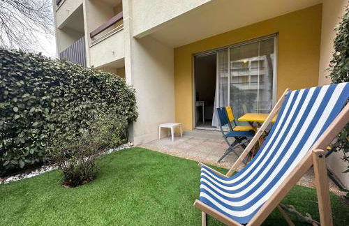 Studio au calme, plage et centre à pied, jardinet ensoleillé, parking privé - FR-1-550-51 - Foto 6