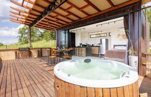 Chalé Contêiner- Hidro com vista para montanhas - Foto 44