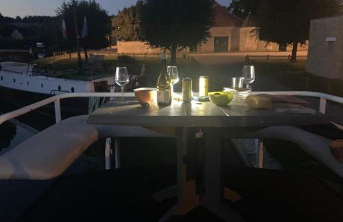 L'Amazone - bateau à quai sur le canal de bourgogne - Foto 20