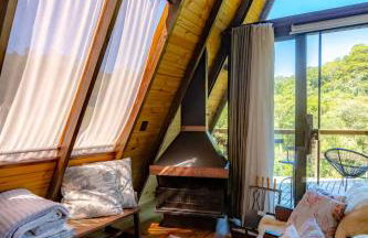 Chale Alcantara Jacuzzi, Lareira e Deck com Vista - Foto 29