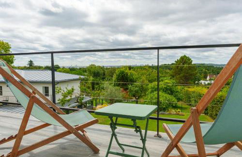 La Villa Perchée, Appartements Élégants, sauna Privé, sport, terrasses et Vue Panoramique, Parking protégé, proche PARIS - Foto 69