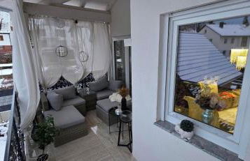 Exklusives 115 m Designer Apartment Kamin Spa-Bad Balkon Lounge Fürth - Foto 26