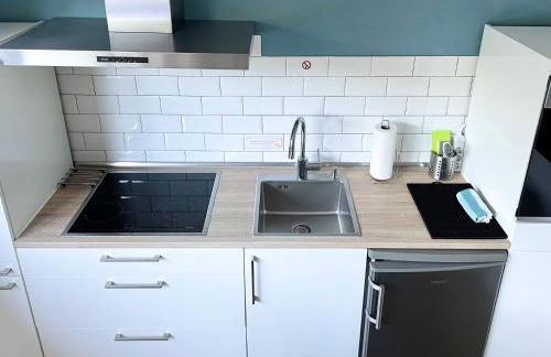 FeWo Studio 'Ein Bett im Kornfeld', Küche, 30qm, Souterrain - Foto 4