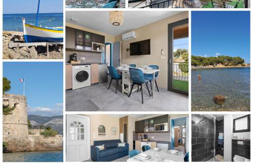 Rêves bleus, T2 proche plage des sablettes, Clim, Wifi, Place de parking - Foto 1