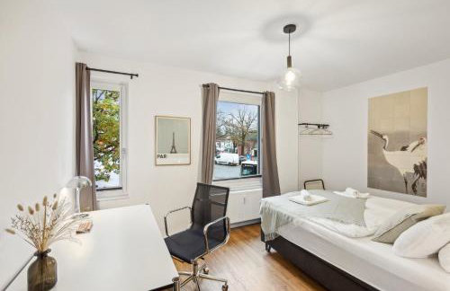 Apartment Kranich mit 3 Zimmern, top Infrastrukturlage HH Langenhorn, nähe Airport, Boxspringbetten und Arbeitsplätzen mit Glasfaser WLAN - Foto 1