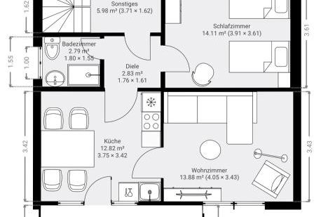 Hügelhaus Green - Gemütliche Ferienwohnung mit Balkon - Foto 17