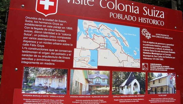 Panneau explicatif de Colonia Suiza