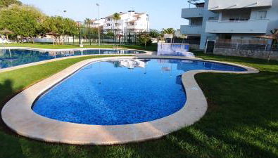 Denia Beach Apartment Jardín privado y piscina - Foto 1, Garden, sunbed, Garden view