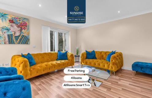MUIRTON 1 - 4 Bed House, 4 Car Parking, 2 Baths, 5 Smart TVs, Fully Equipped, Large Dining and Living Space, Rear Garden, Free WiFi, by SUNRISE LONG LETS and SERVICED ACCOMMODATION DUNDEE - Foto 1