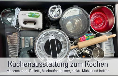 Landloft Linum - Ausgebaute Scheune mit Aussicht, Naturpool, Kamin, Sauna, Luxusausbau, handverlesene MidCentury Möbel & Kunst - Photo 51