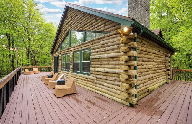 Half Moon by Avantstay 4BR Cabin w/ Large Deck & Yard w/ Patio & Outdoor Dining - Foto 33