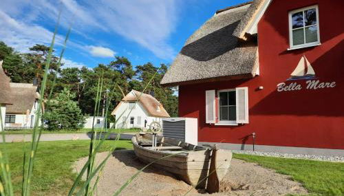Modernes Reetdach-Ostseeferienhaus Bella Mare, Insel Usedom mit Sauna, Kamin & Sonnenterrasse - Foto 5