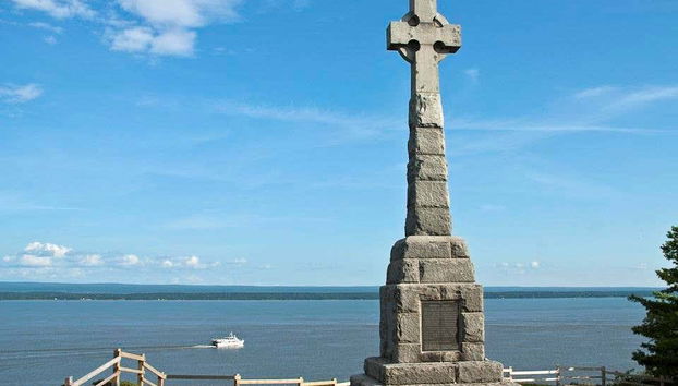 Celtic cross on Grosse Island