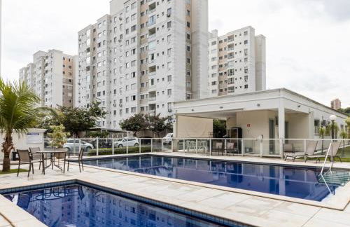 Flats Praia Uberlandia - Apt próximo ao Praia Clube - Area de lazer com Portaria 24 horas, piscina, academia, brinquedoteca, churrasqueira e áreas verdes para caminhadas - Foto 17