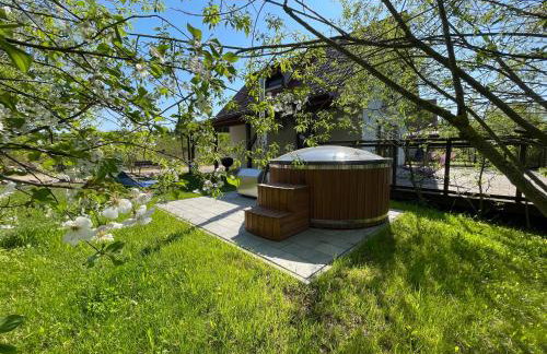 Szarejkowe Wzgórza całoroczny domek z balią na tarasie - Foto 9