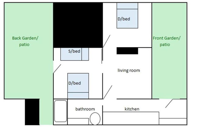 2-bed, Sleeps 4, Garden - Foto 11