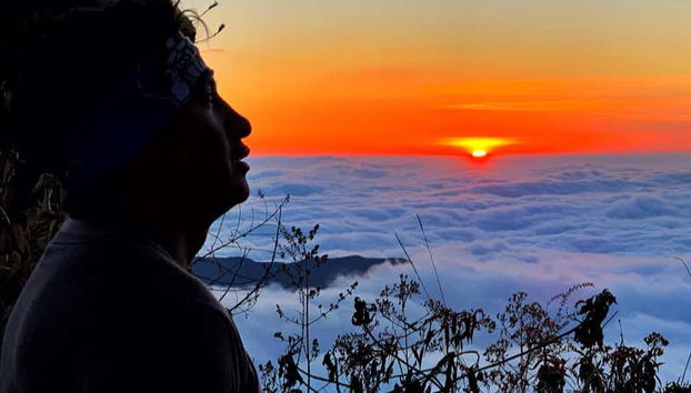 Watching the sunset at Cerro Puñay