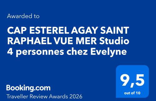 CAP ESTEREL AGAY SAINT RAPHAEL VUE MER Studio 4 personnes chez Evelyne - Foto 32