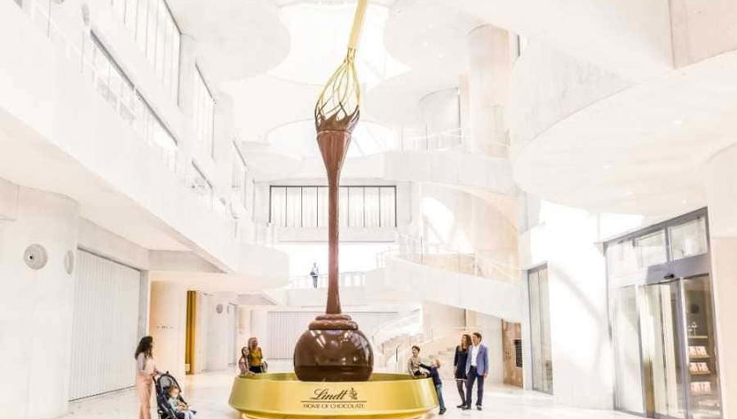 Fonte do museu Lindt Home of Chocolate