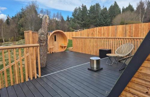 Little Getaway in the Highlands, private sauna and stargazing geodome - Foto 17