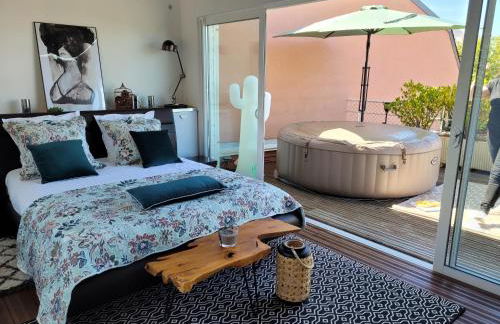 La terrasse, jacuzzi et vue mer Plage à 200m - Foto 1