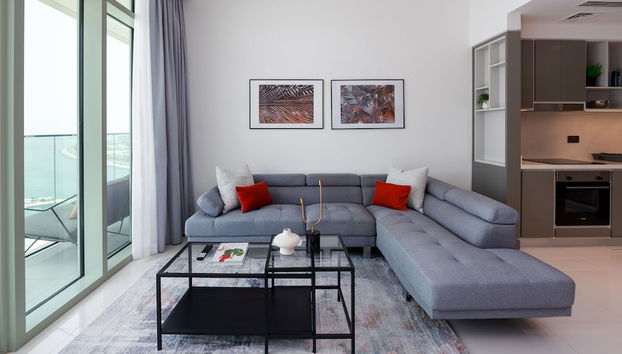 Elegant 2BR Emaar Beachfront Retreat - Foto 5, Habitación