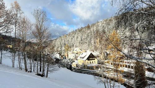 Urige Berghütte mit Kamin und Sauna im Erzgebirge nahe Schwarzwassertal - Photo 2