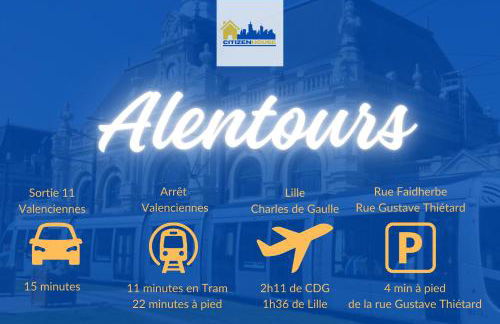 CitizenHouse Anzin - 4 Studios - 15 à 36m2 - Jardin - Terrasse - Accès autonome - WiFi - Netflix - Foto 9