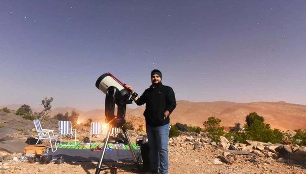 Durante l'attività di osservazione di stelle a Jebel Akhdar