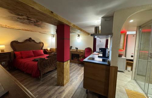 L'Alcôve Secrète Suite médiévale avec Spa - Foto 25