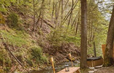 Creek Side Cabin with Wood Fired Hot Tub and Fire Pit - Foto 50