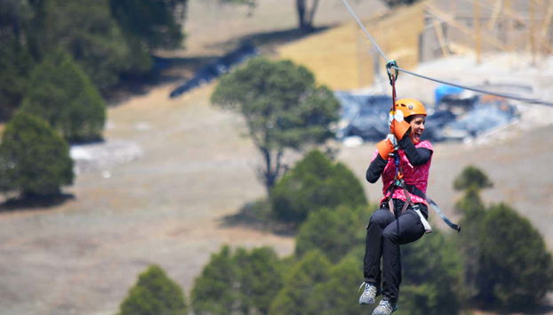 Tirolesa em La Pirámide