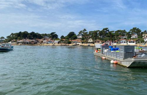 Aux pieds des plages, du port, de la piste cyclable et des commerces de proximité, un studio au dernier étage avec une vue panoramique sur le Bassin d'Arcachon, entièrement rénové, dans une résidence avec piscine - Foto 50