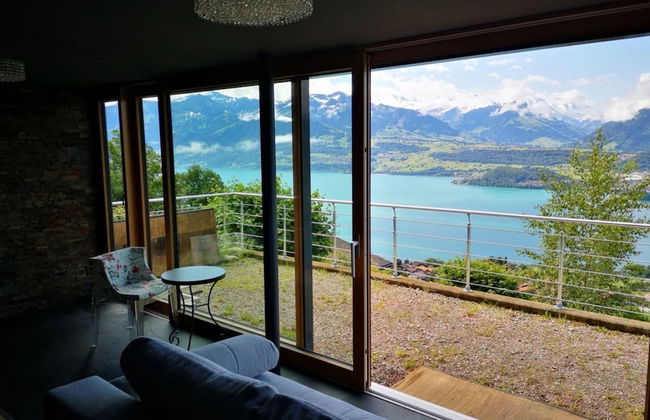 Chalet With Panoramic Views of the Mountains of the Oberland and Lake Thun - Foto 12