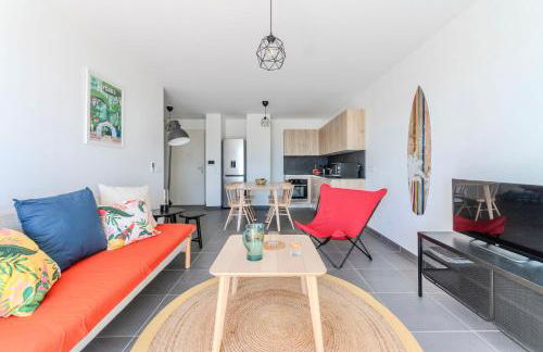 Appartement Vue Mer 50m plage des Salins Piscine 2 parkings Terrasse - Foto 12